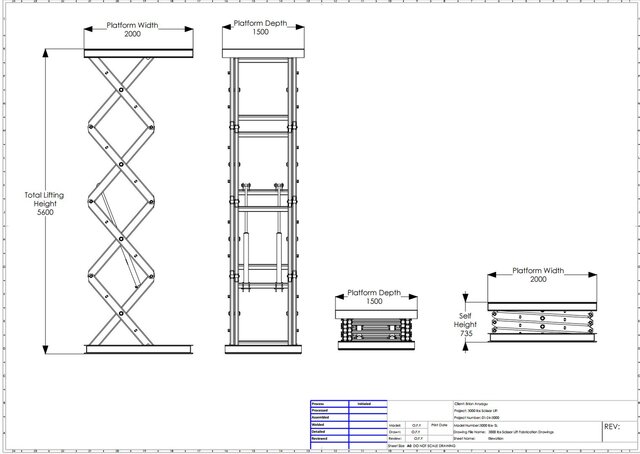 3D model of Industrial Hydraulic Scissor Table Lift – 3D CAD & Fabrication Design