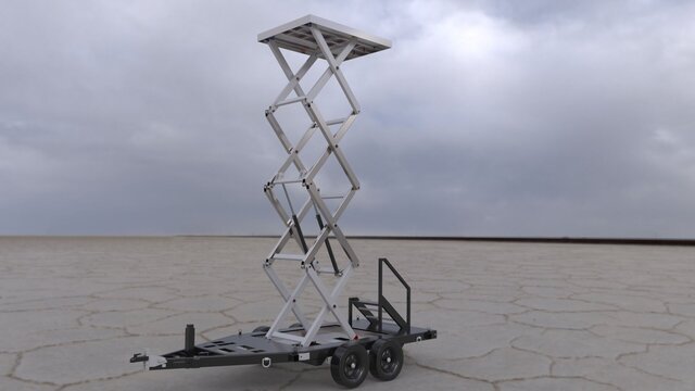 3D model of Industrial Hydraulic Scissor Table Lift – 3D CAD & Fabrication Design