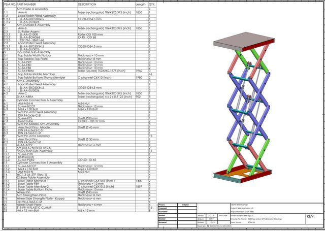 3D model of Industrial Hydraulic Scissor Table Lift – 3D CAD & Fabrication Design