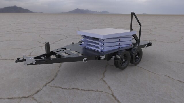 3D model of Industrial Hydraulic Scissor Table Lift – 3D CAD & Fabrication Design