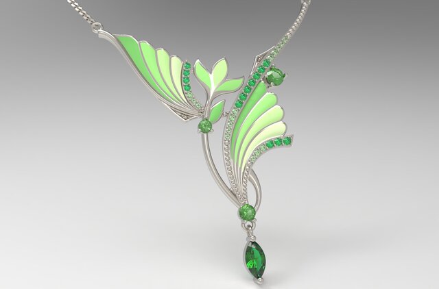 3D model of Necklace with enamel