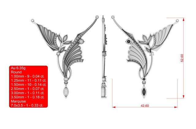 3D model of Necklace with enamel