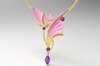 Necklace with enamel design by FeS2