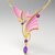 Necklace with enamel
