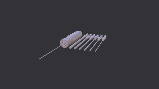3D model of Xcelite handle and multiple screwdriver blades.