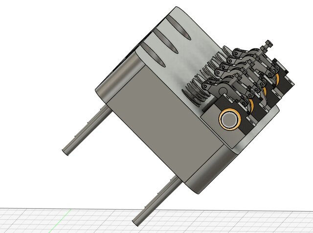 3D model of V6 Engine — Camshaft & Valve Train