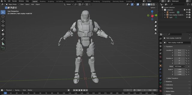 3D model of ODST ARMOR from the game HALO 4