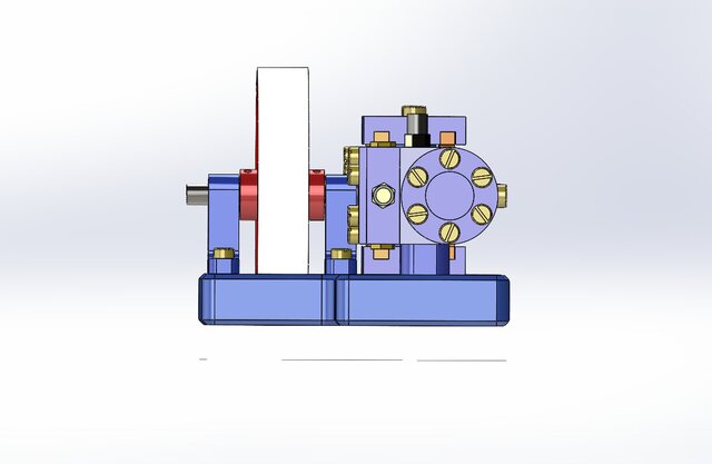3D model of TANDEM SCOTCH YOKE ENGINE