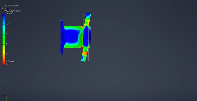 3D model of Formula Student Front Wheel Hub Assembly Design & FEA Validation