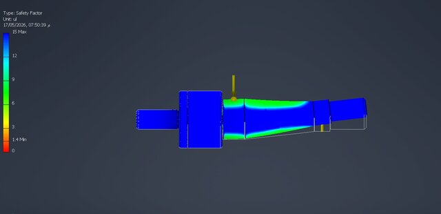 3D model of Formula Student Front Wheel Hub Assembly Design & FEA Validation
