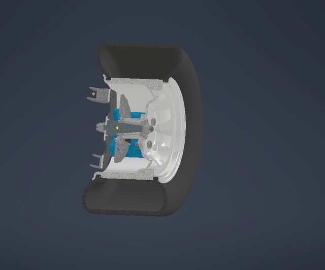 3D model of Formula Student Front Wheel Hub Assembly Design & FEA Validation