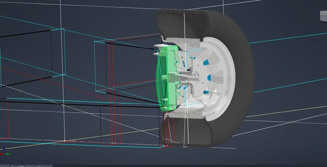 3D model of Formula Student Front Wheel Hub Assembly Design & FEA Validation