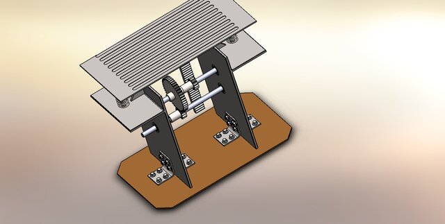 3D model of Mechanical Footstep Power Generator