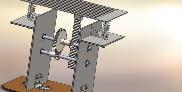 3D model of Mechanical Footstep Power Generator