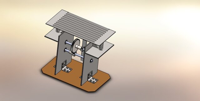 3D model of Mechanical Footstep Power Generator