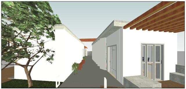 3D model of Modern Community Pavilion & Plaza
