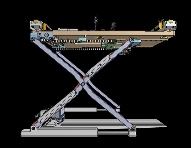 3D model of Mechanical Design Review and Re-Design of a Warehouse Robot
