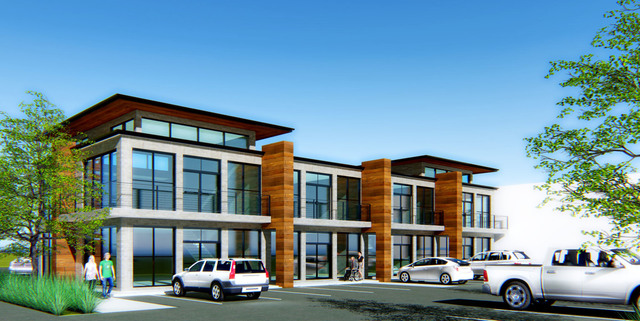 Architect Rendering Of A Shopping Center Strip Mall Drawing Mid 