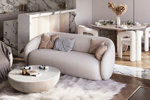 New 3D living room visualization exploring a contemporary residential interior. – image 7 of 7
