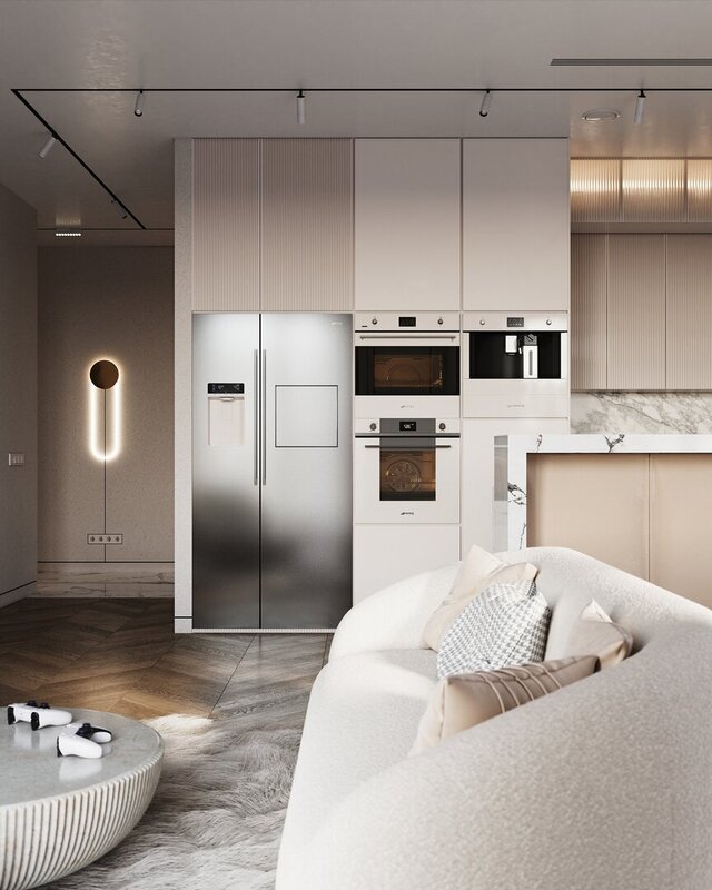 New 3D living room visualization exploring a contemporary residential interior. – image 2 of 7