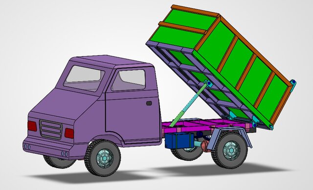 3D model of Tata 407 Tipper Body