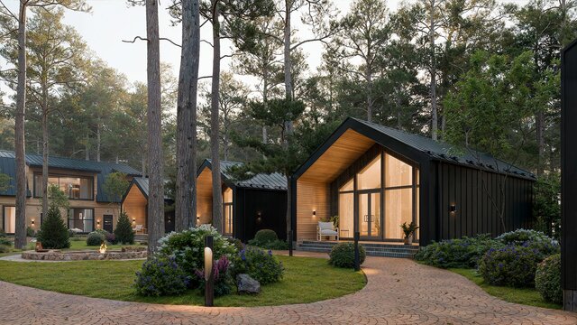 3D model of Glamping in forest