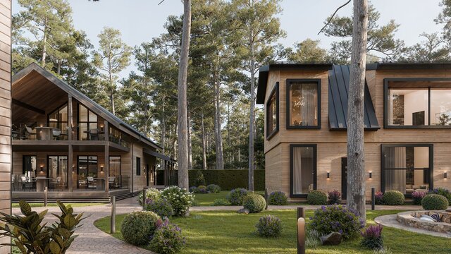 3D model of Glamping in forest