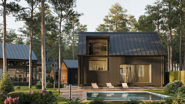 3D model of Glamping in forest
