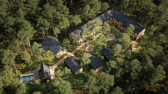 3D model of Glamping in forest