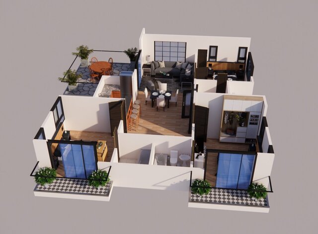 Modern 3D Floor Plan & Interior Design – image 2 of 3