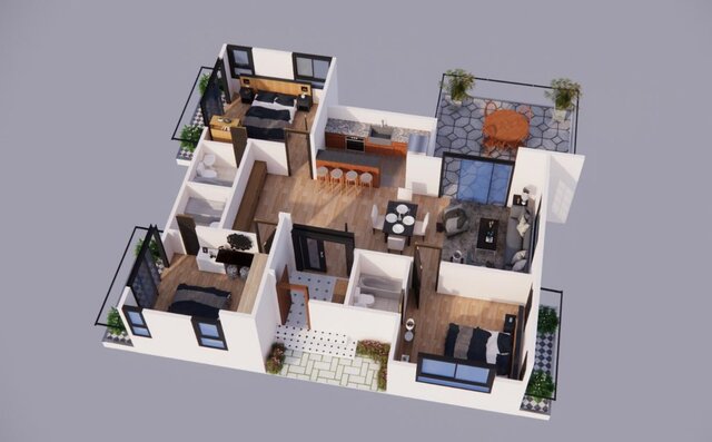 Modern 3D Floor Plan & Interior Design – image 3 of 3