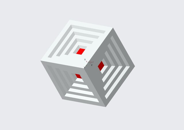 Modern Cubic Light Enclosure | 3D Ventilated LED Lamp Housing