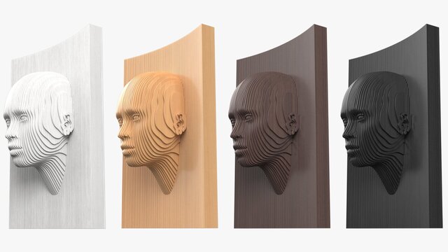 3D model of Parametric Wooden Head
