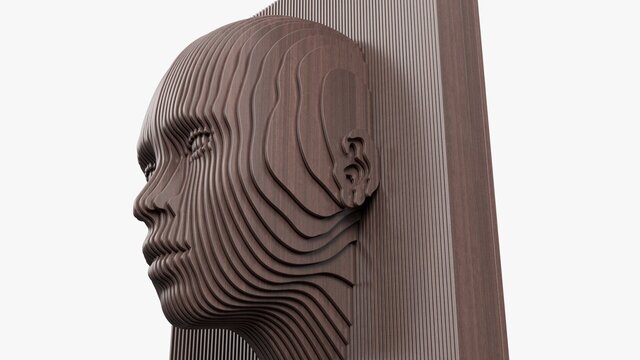 3D model of Parametric Wooden Head