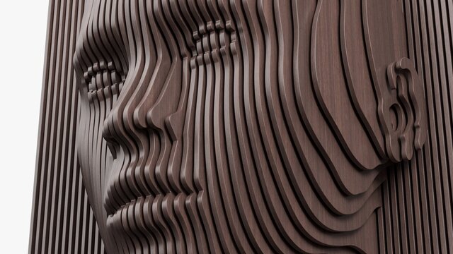 3D model of Parametric Wooden Head