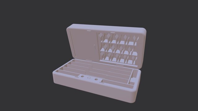 3D model of Medical syringe and needle storage box (3D printable)