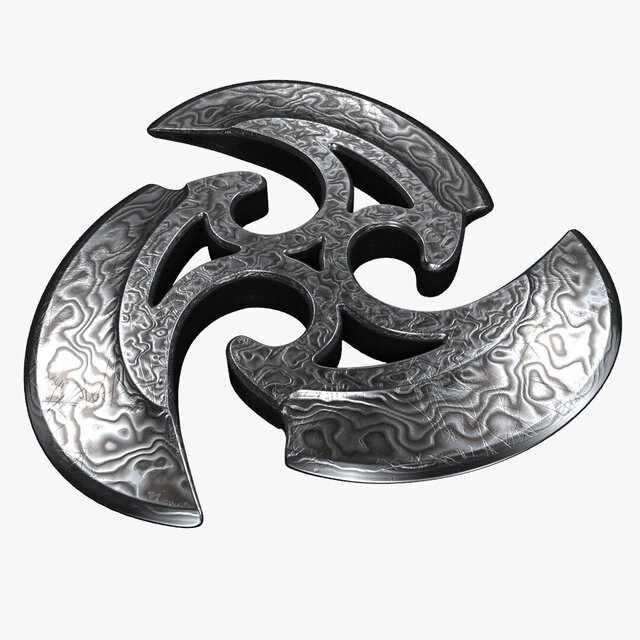 3D model of Throwing stars set