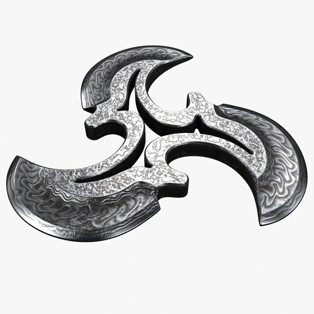 3D model of Throwing stars set