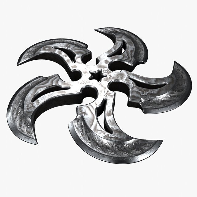 3D model of Throwing stars set