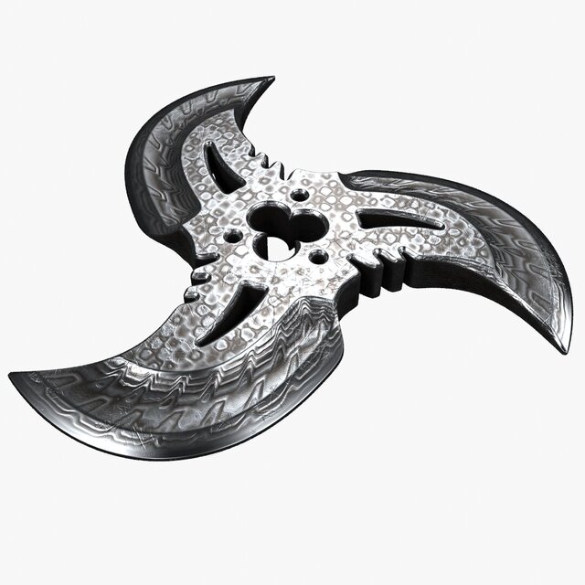 3D model of Throwing stars set