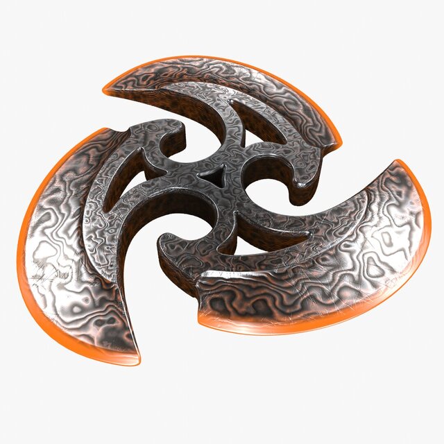 3D model of Throwing stars set