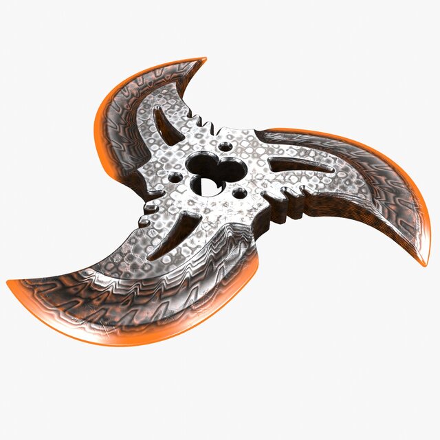 3D model of Throwing stars set