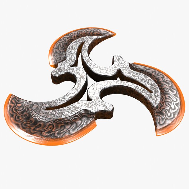 3D model of Throwing stars set