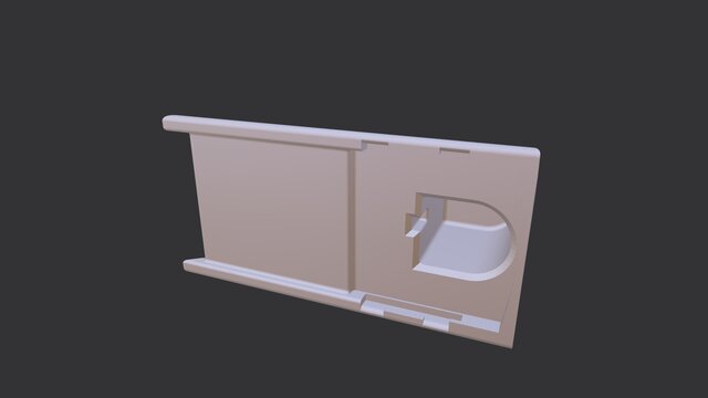 3D model of Custom Ryobi One+ Battery Wall Mount