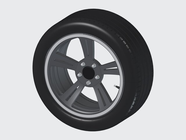 Alloy Wheel AWK-1885 - 18x8.5J ET35 5x114.3, 10-Spoke, with Tire and Wheel Hardware – image 2 of 4