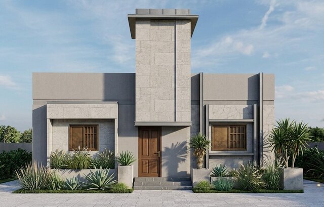 3D model of façade contemporaine