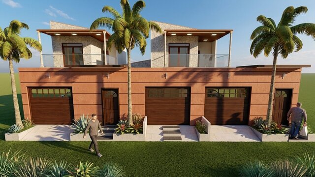 3D model of façade contemporaine