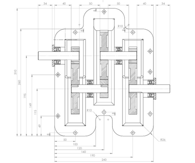 oil pressing machine gear box