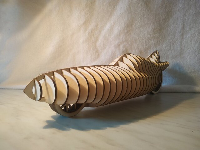 3D model of Laser-cut automotive sculpture