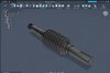 Worm Screw Design & CNC Lathe Machining (Custom Profile) design by Rennick